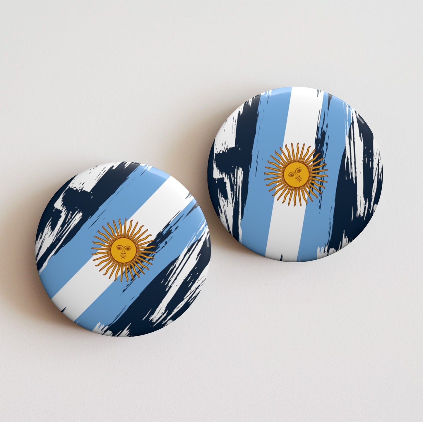 Argentina Flag Pin Button - Custom Pinback, Patriotic Campaign Buttons, Personalized Birthday Pins, Collectible Badge, Metal Pin