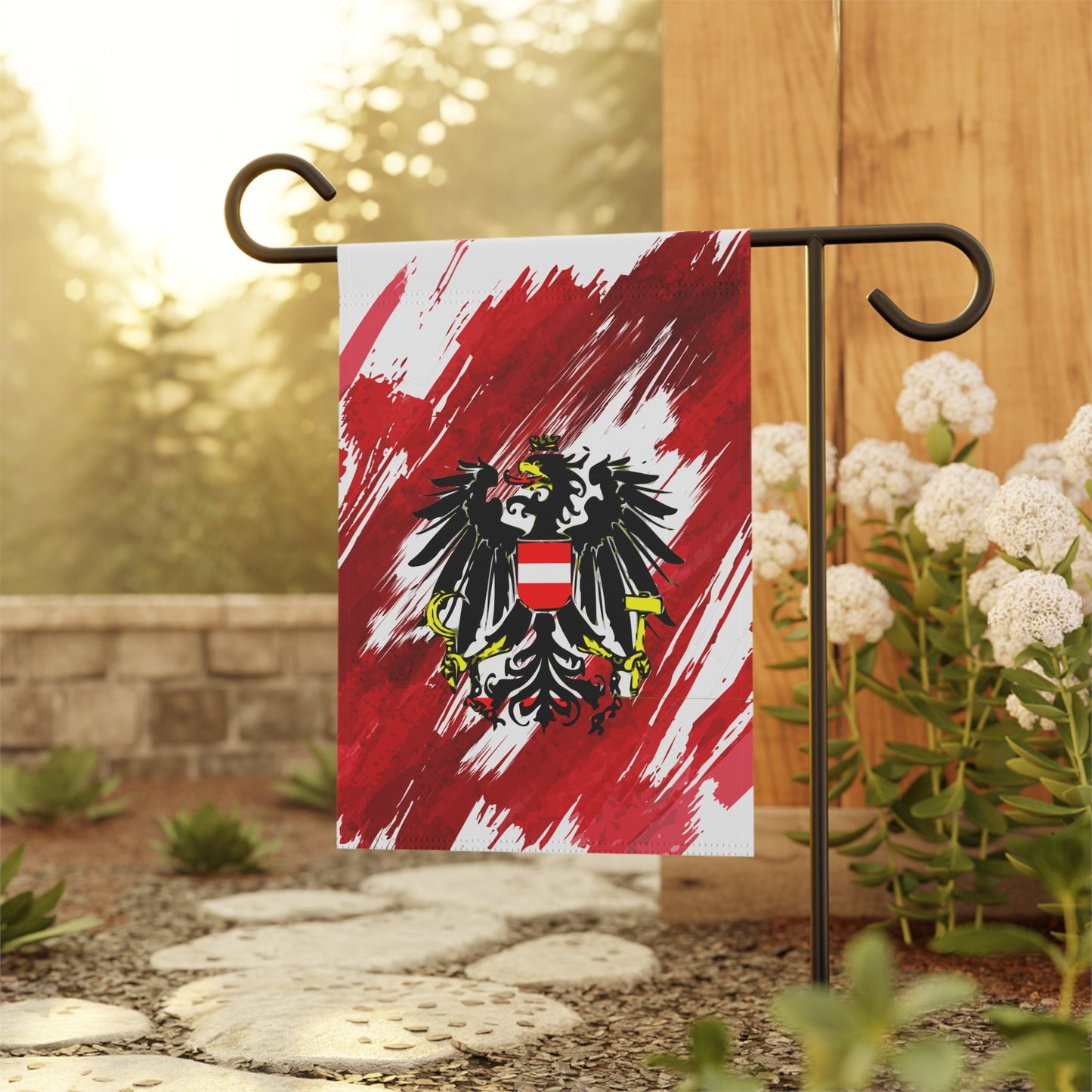 Austria Garden Flag - Garden & House Banner | Size - 12" x 18" | Double Sided Custom Country Design Print