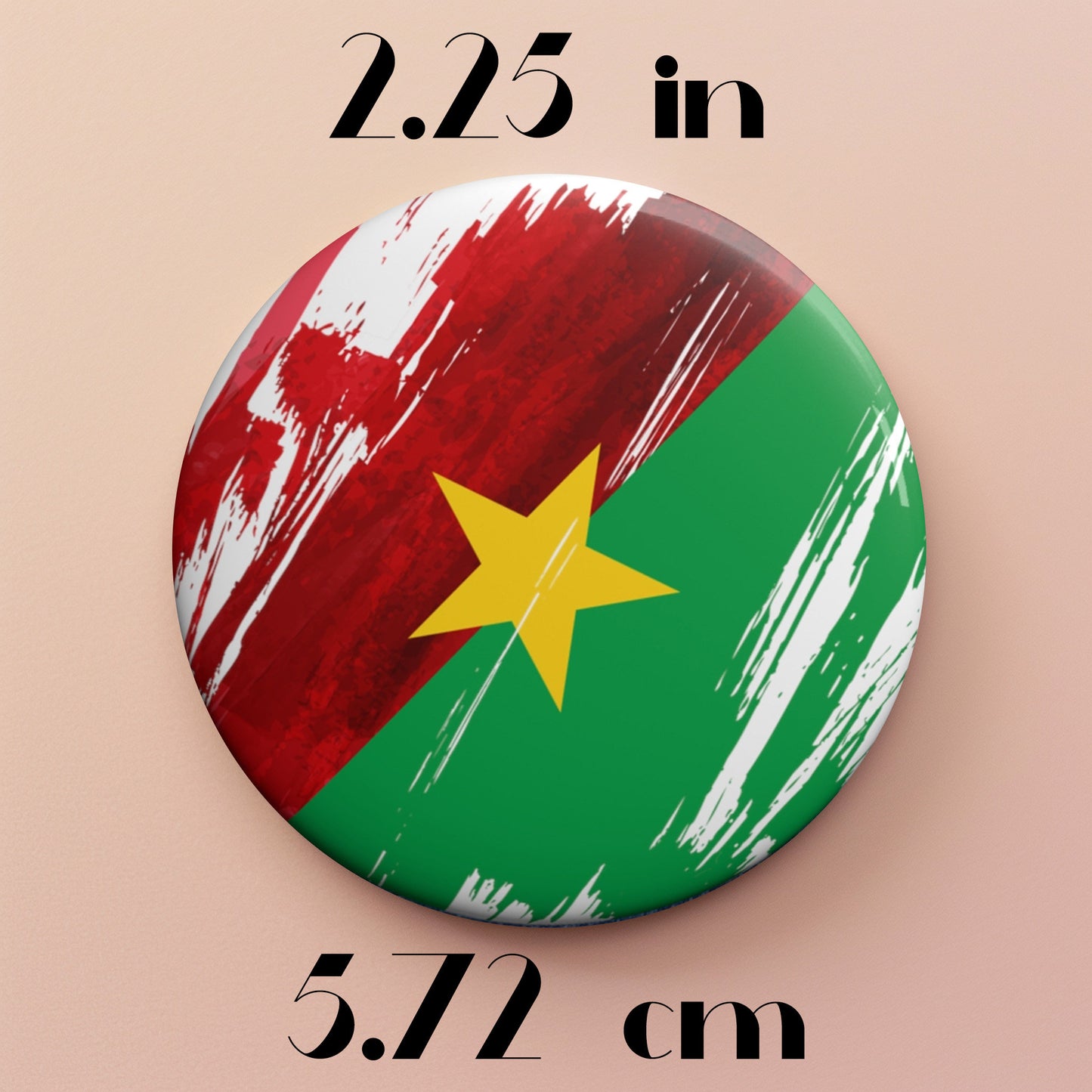 Burkina Faso Flag Pin Button - Custom Pinback, Patriotic Campaign Buttons, Personalized Birthday Pins, Collectible Badge, Metal Pin