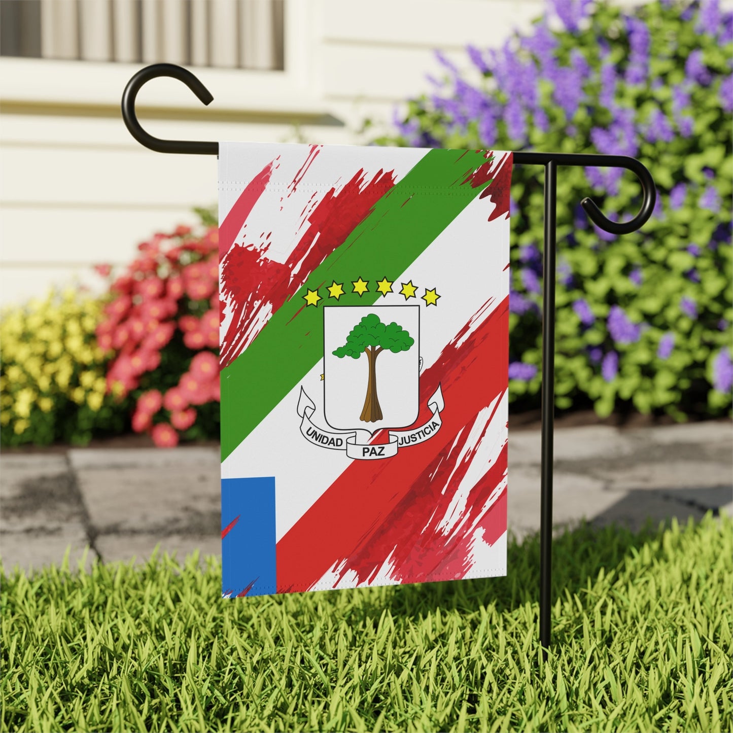 Equatorial Guinea Garden Flag - Garden & House Banner | Size - 12" x 18" | Double Sided Custom Country Design Print