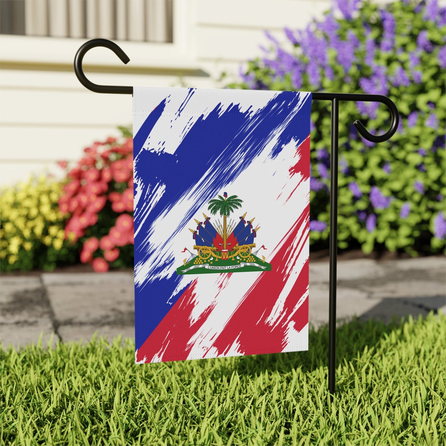 Haiti Garden Flag - Garden & House Banner | Size - 12" x 18" | Double Sided Custom Country Design Print