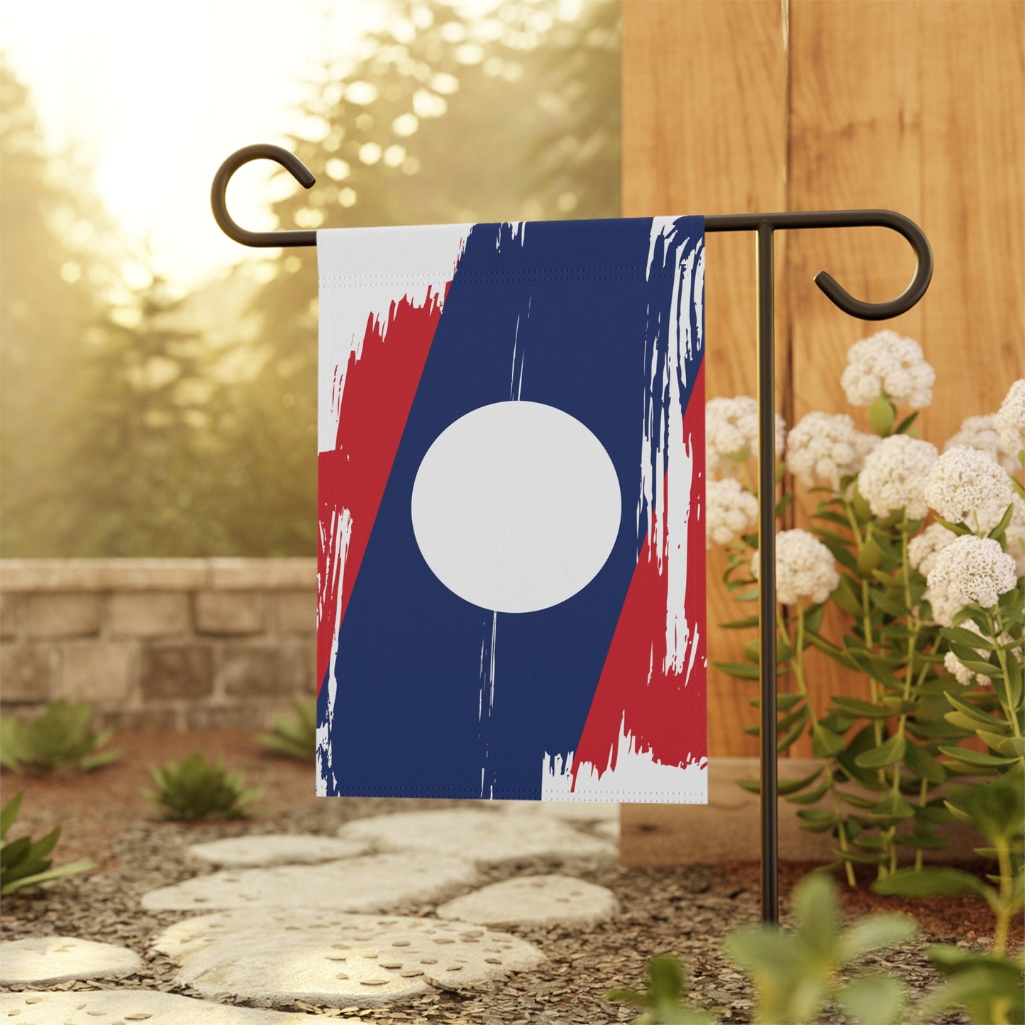 Laos Garden Flag - Garden & House Banner | Size - 12" x 18" | Double Sided Custom Country Design Print
