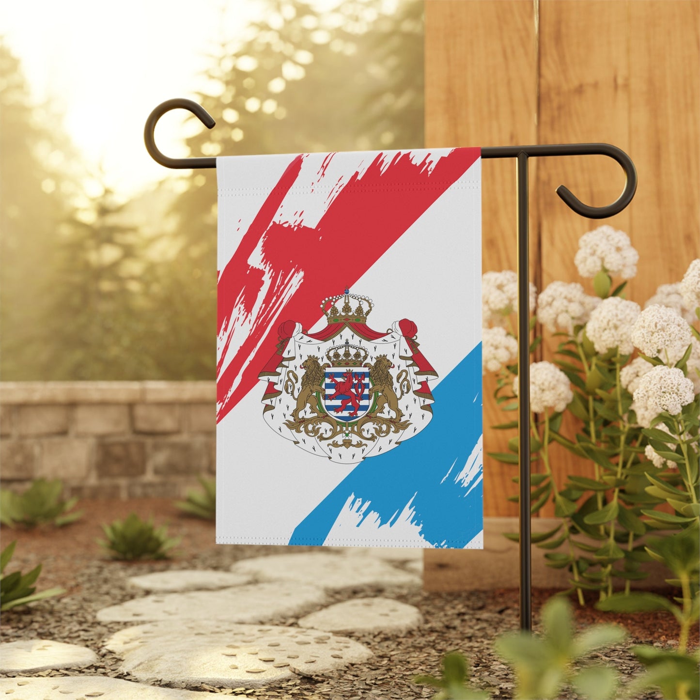 Luxembourg Garden Flag - Garden & House Banner | Size - 12" x 18" | Double Sided Custom Country Design Print