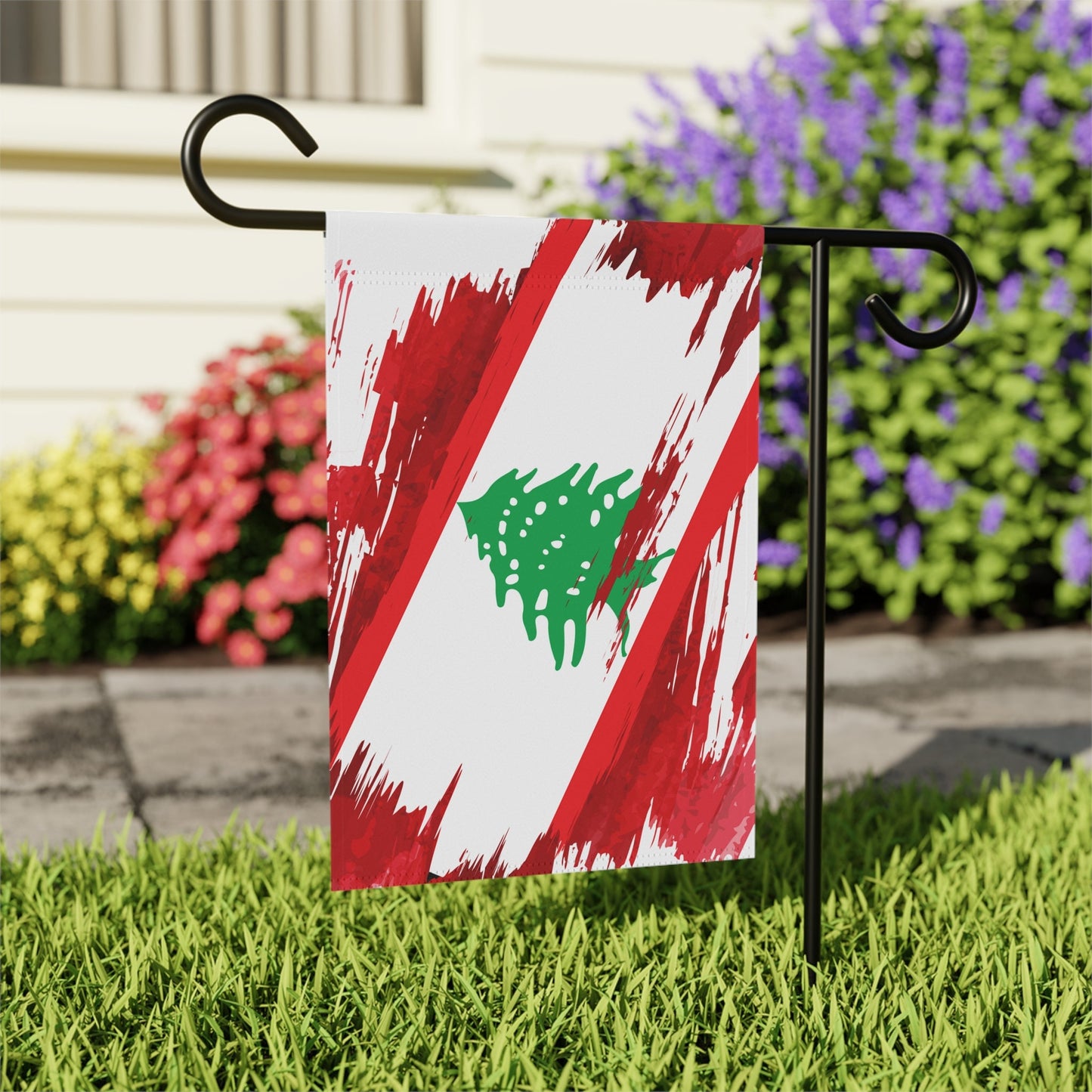 Lebanon Garden Flag - Garden & House Banner | Size - 12" x 18" | Double Sided Custom Country Design Print