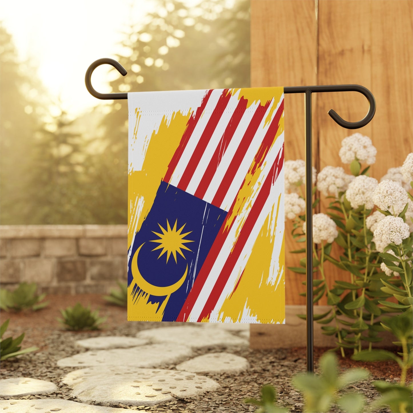 Malaysia Garden Flag - Garden & House Banner | Size - 12" x 18" | Double Sided Custom Country Design Print