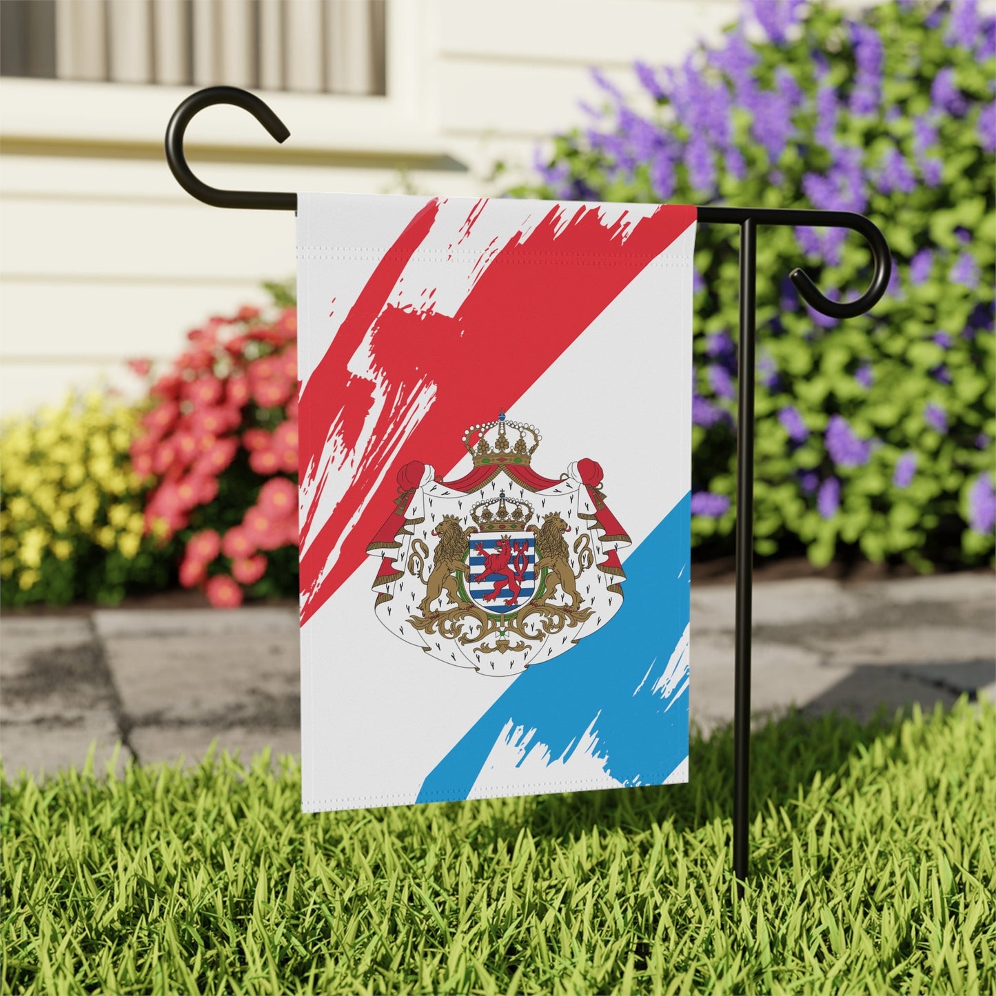 Luxembourg Garden Flag - Garden & House Banner | Size - 12" x 18" | Double Sided Custom Country Design Print