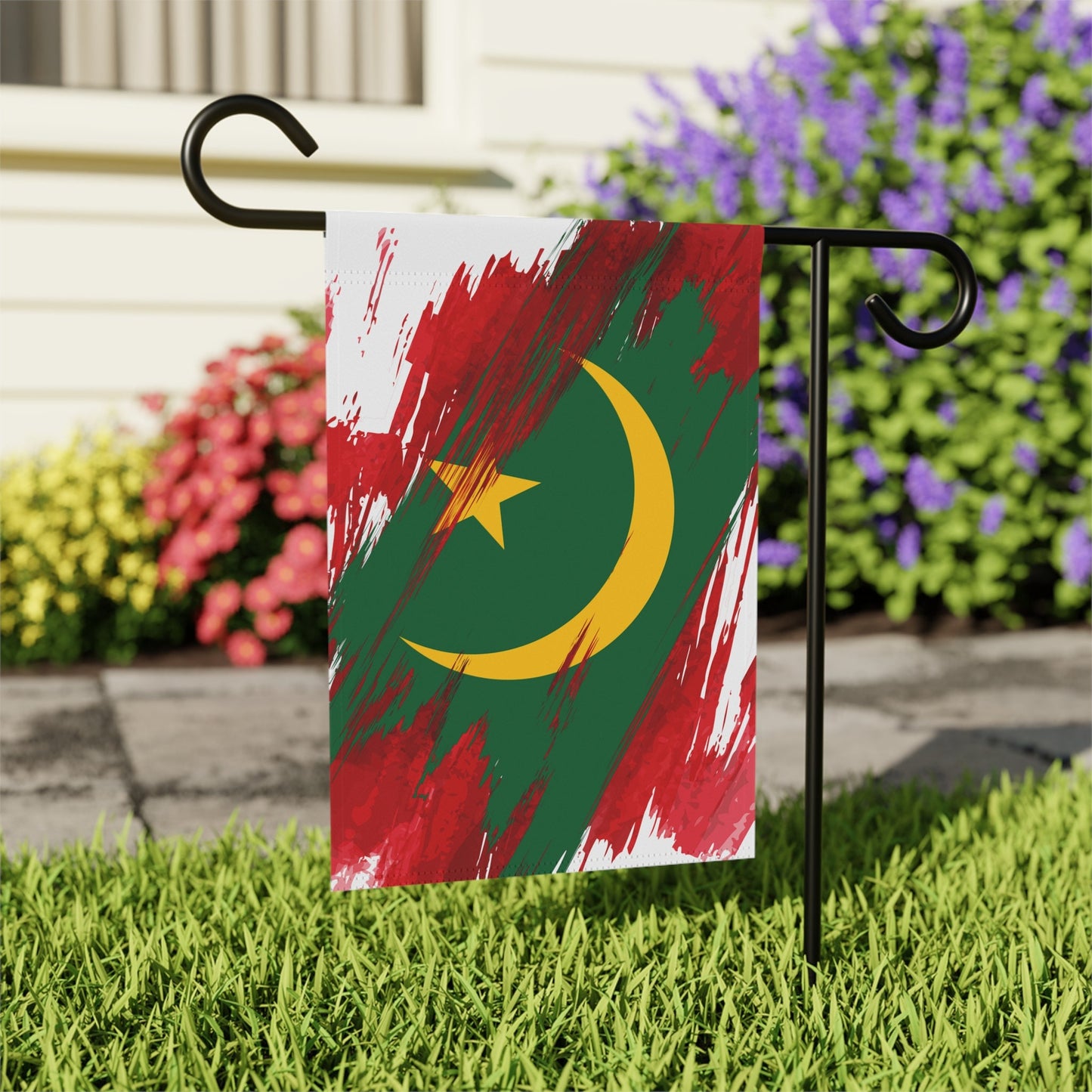 Mauritania Garden Flag - Garden & House Banner | Size - 12" x 18" | Double Sided Custom Country Design Print