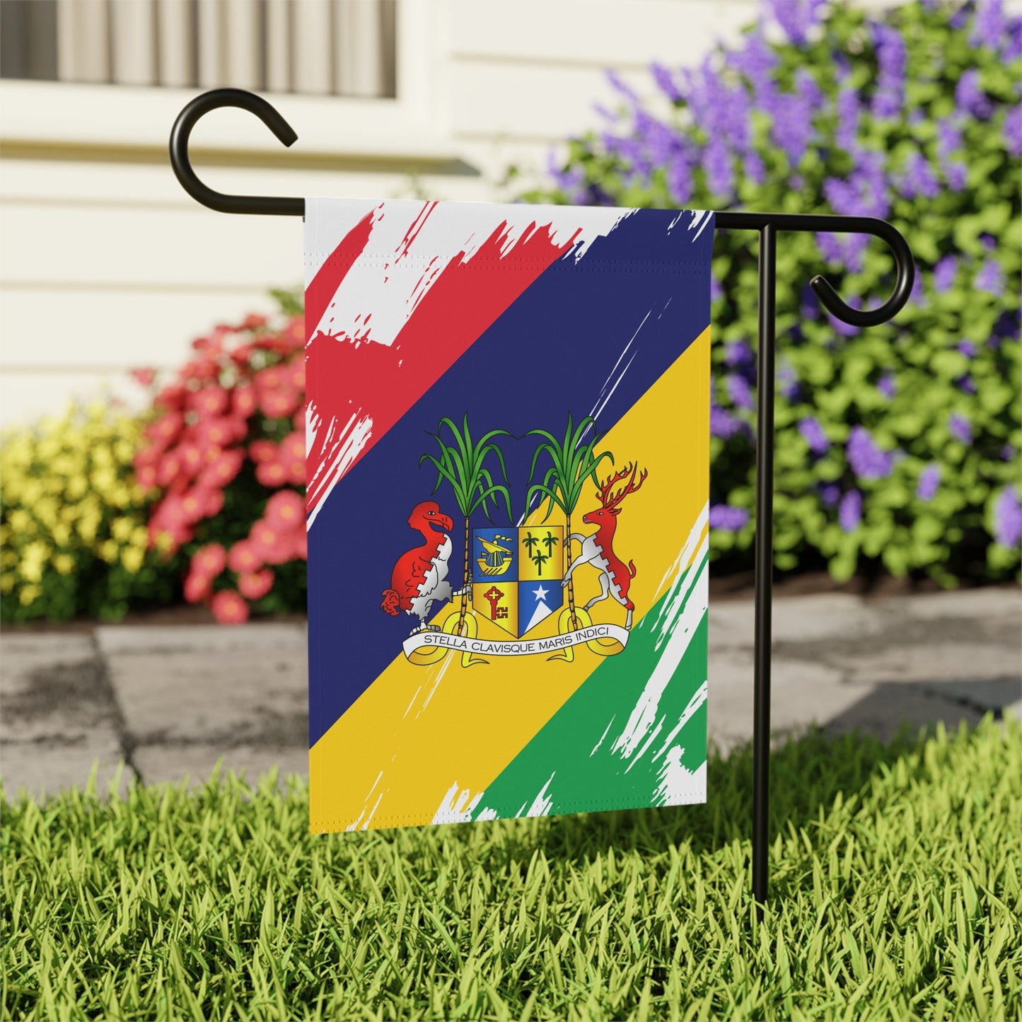 Mauritius Garden Flag - Garden & House Banner | Size - 12" x 18" | Double Sided Custom Country Design Print
