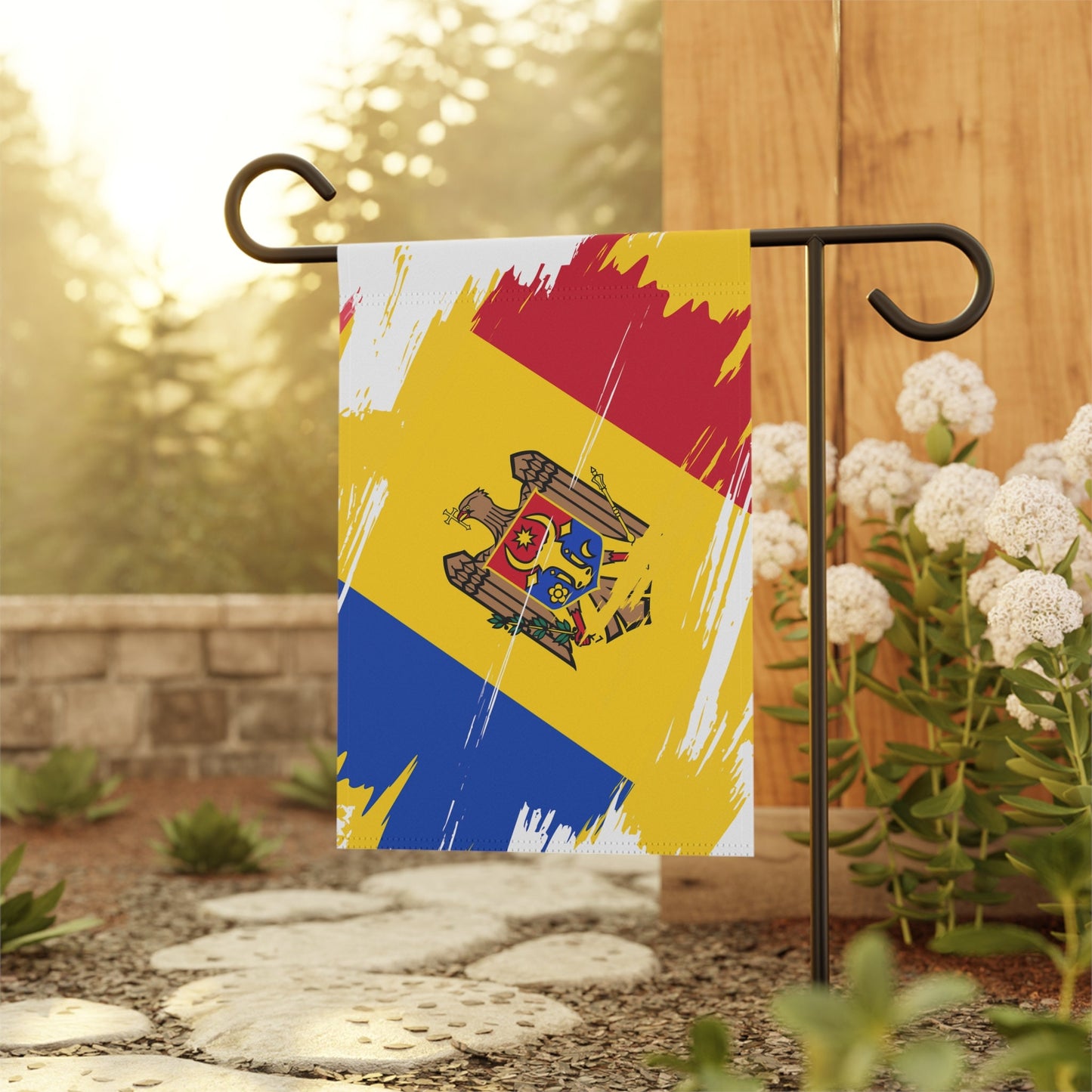 Moldova Garden Flag - Garden & House Banner | Size - 12" x 18" | Double Sided Custom Country Design Print