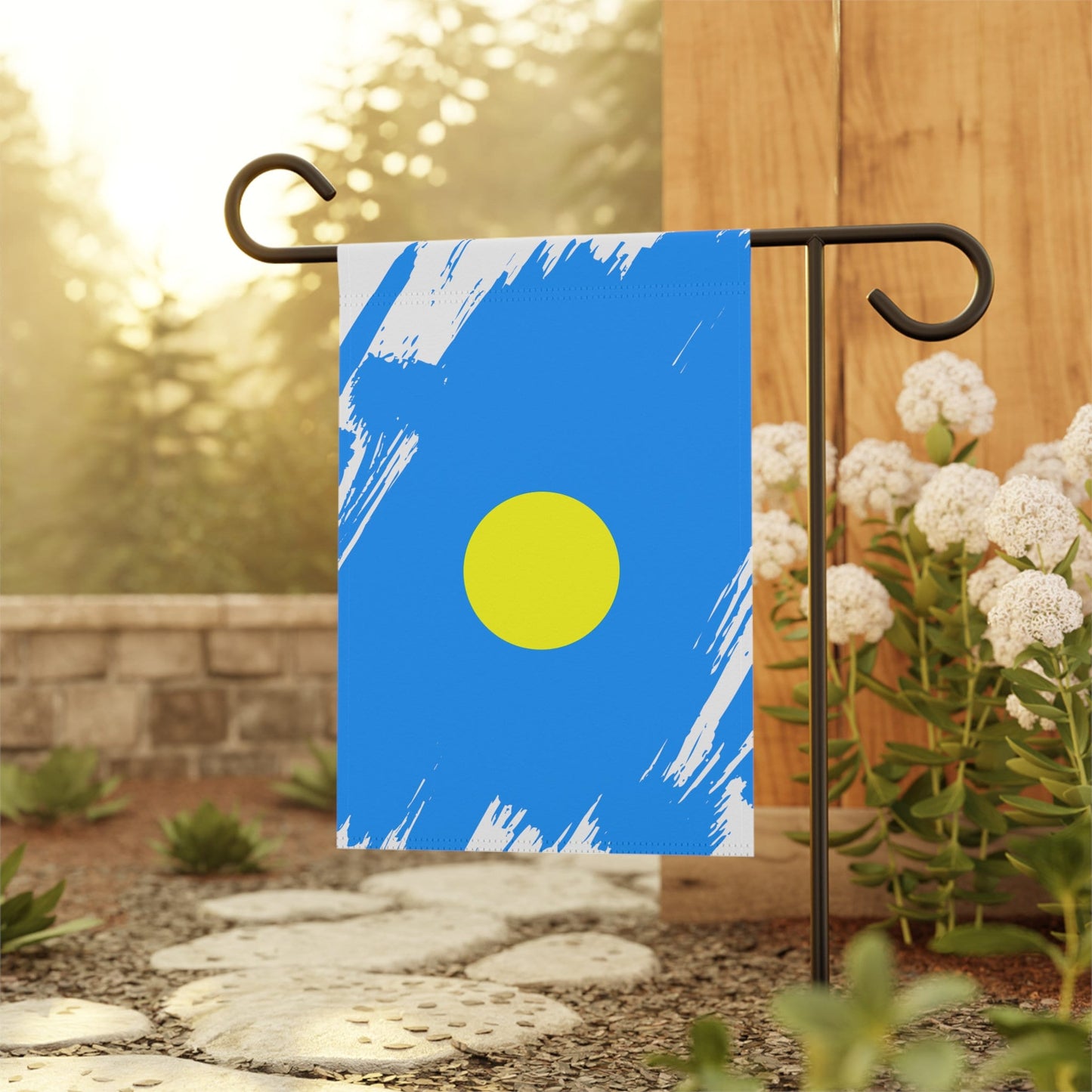 Palau Garden Flag - Garden & House Banner | Size - 12" x 18" | Double Sided Custom Country Design Print