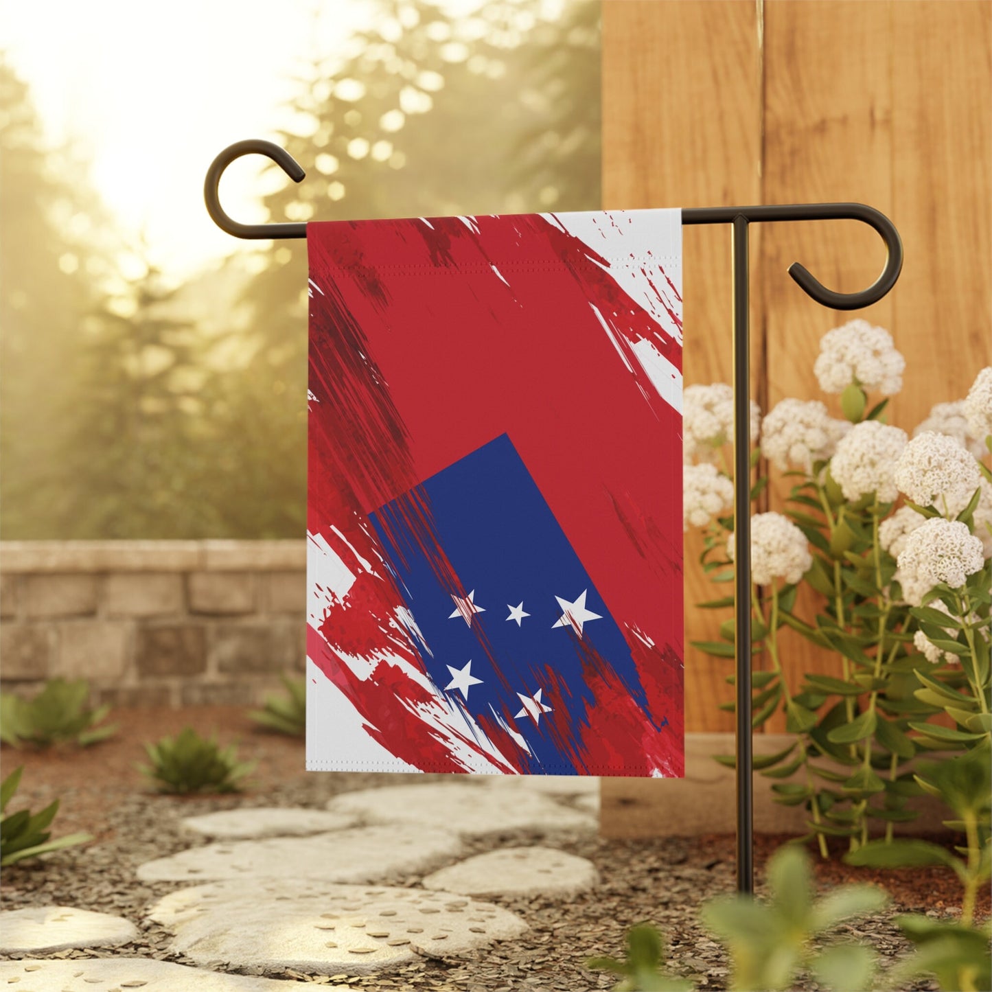 Samoa Garden Flag - Garden & House Banner | Size - 12" x 18" | Double Sided Custom Country Design Print
