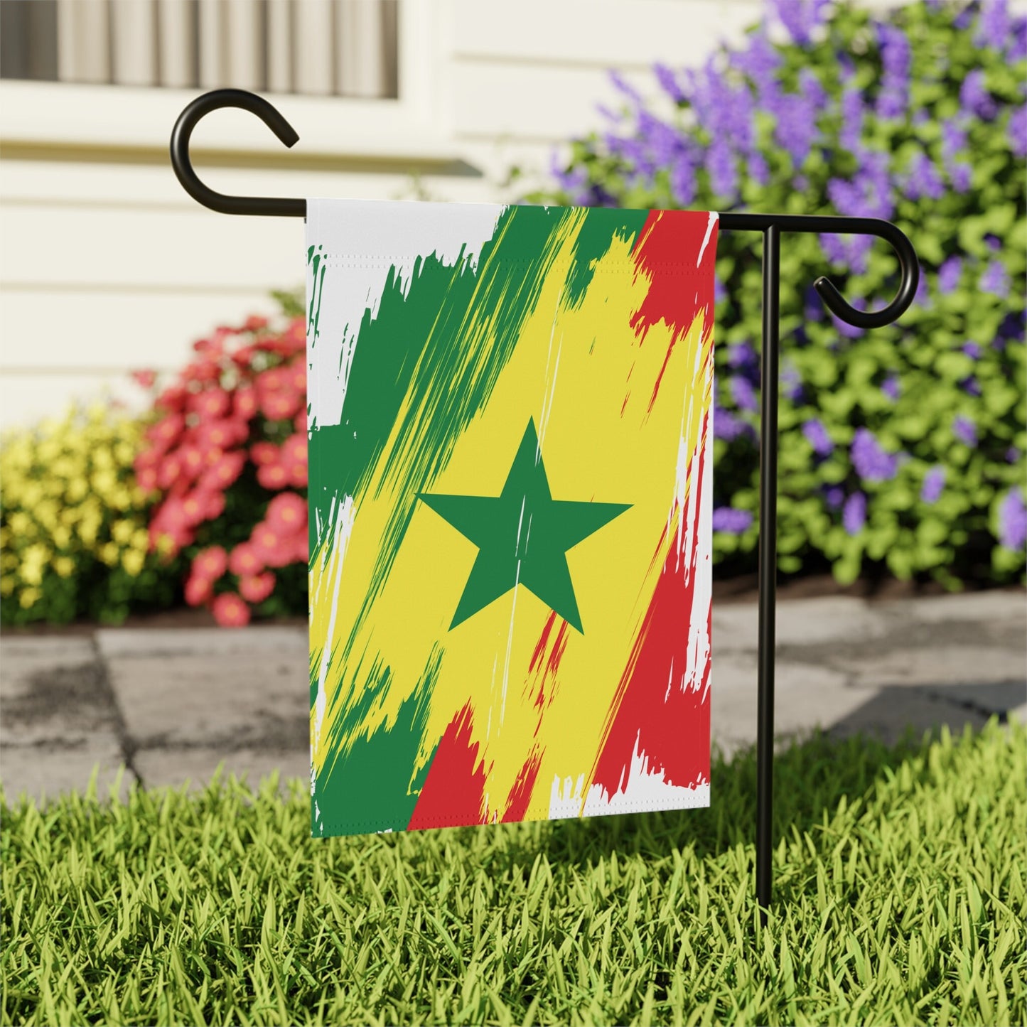 Senegal Garden Flag - Garden & House Banner | Size - 12" x 18" | Double Sided Custom Country Design Print