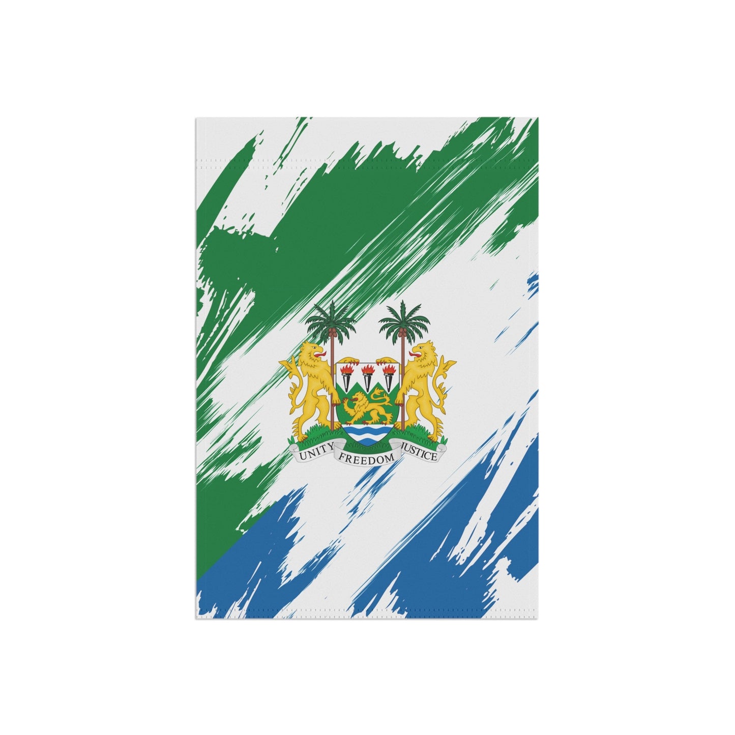 Sierra Leone Garden Flag - Garden & House Banner | Size - 12" x 18" | Double Sided Custom Country Design Print