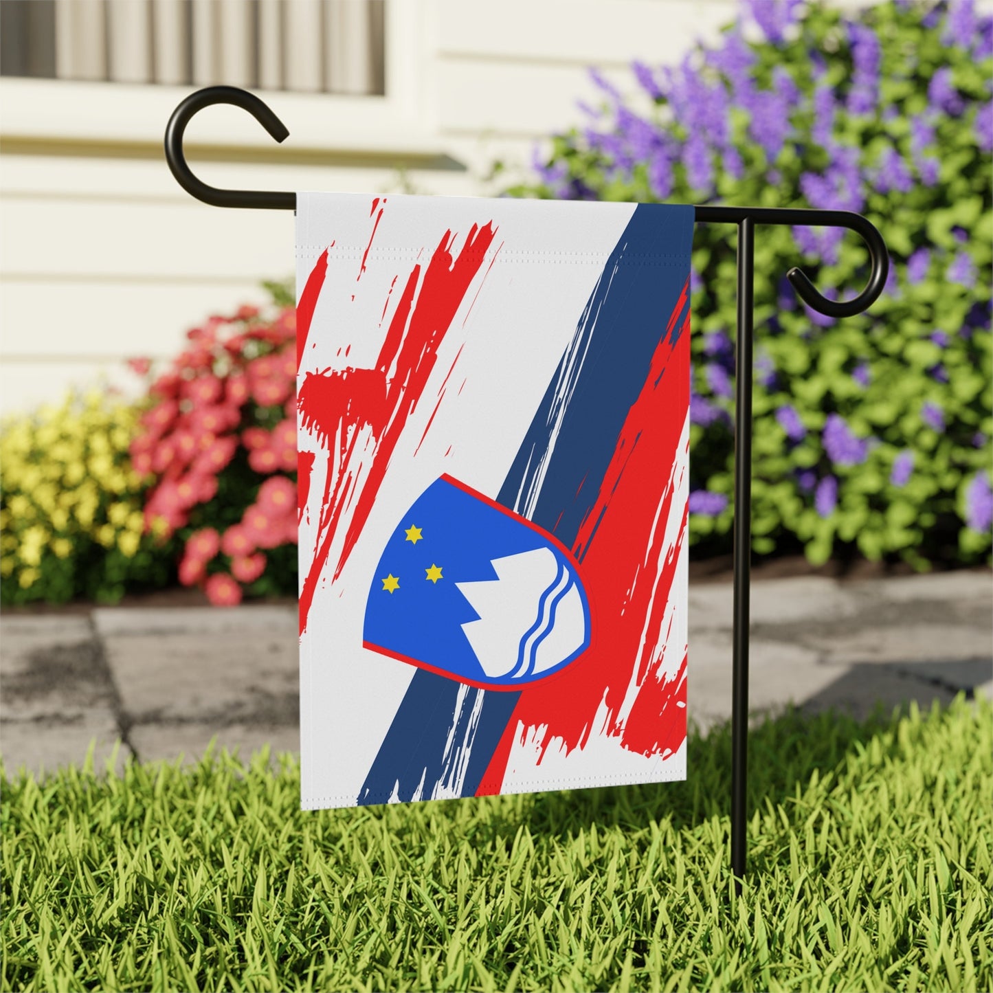 Slovenia Garden Flag - Garden & House Banner | Size - 12" x 18" | Double Sided Custom Country Design Print