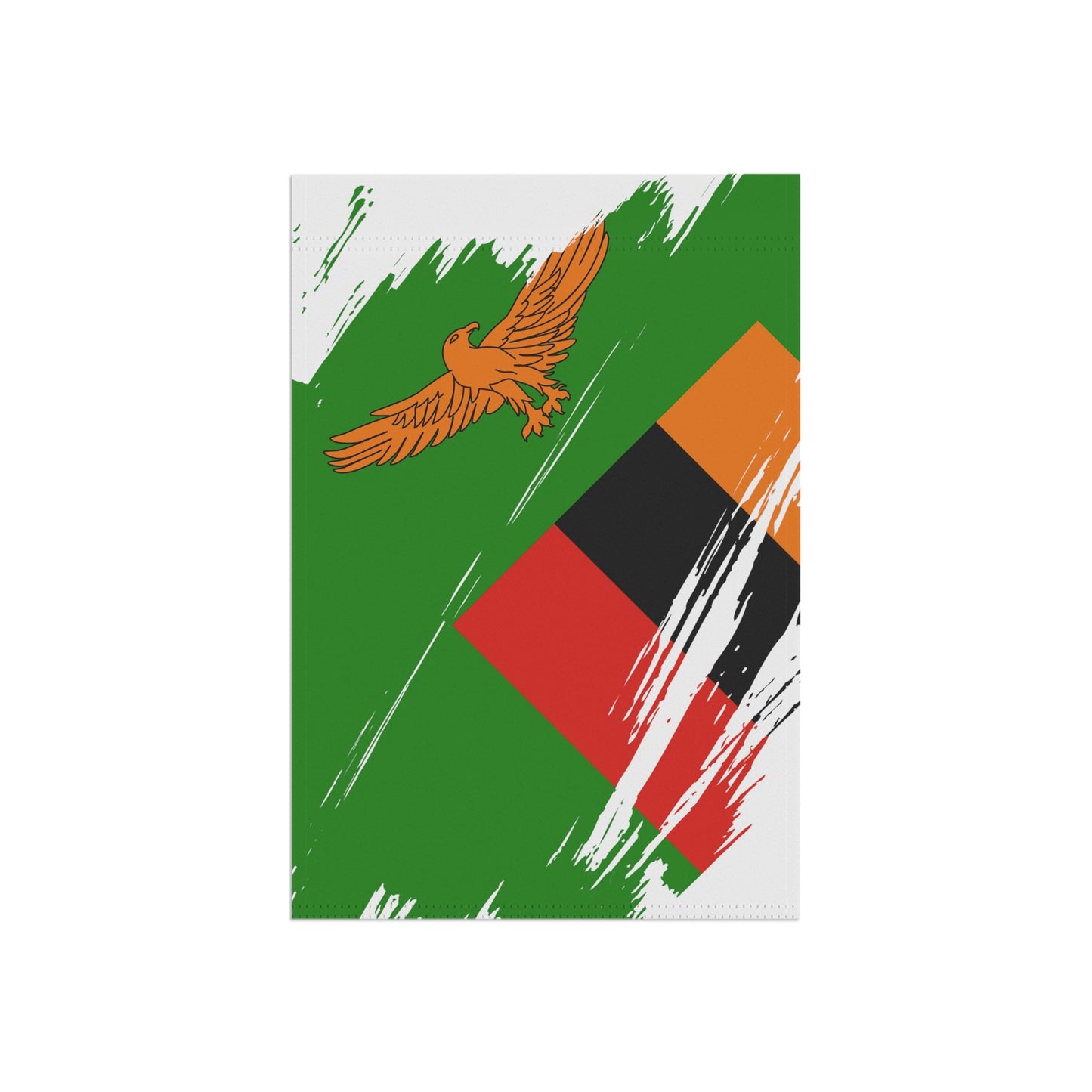 Zambia Garden Flag - Garden & House Banner | Size - 12" x 18" | Double Sided Custom Country Design Print