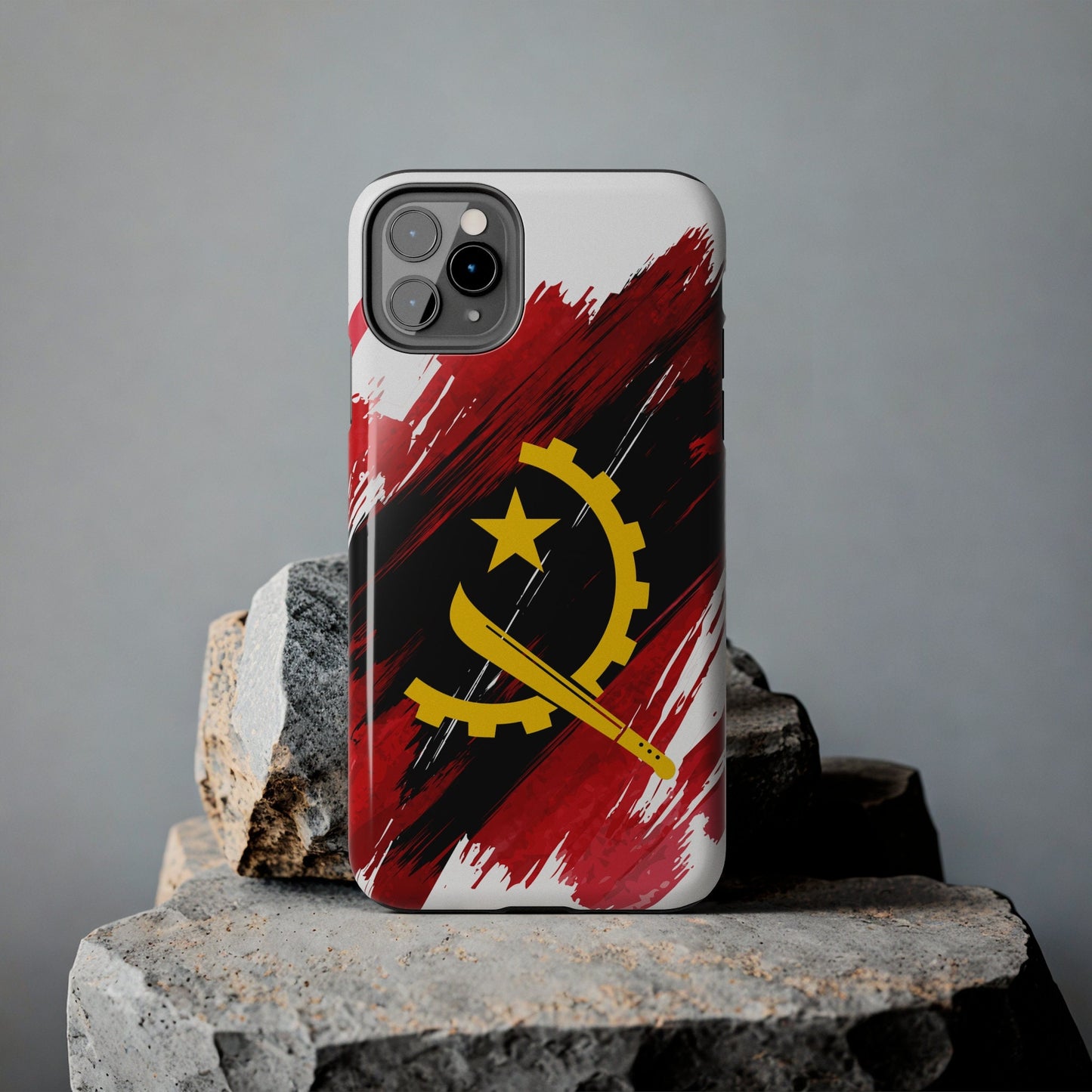 Angola Flag iPhone Case iPhone 15 14 13 12 Mini 11 XR Xs X 8 7 SE iPhone Pro Max , Iphone cover, Iphone Tough Case