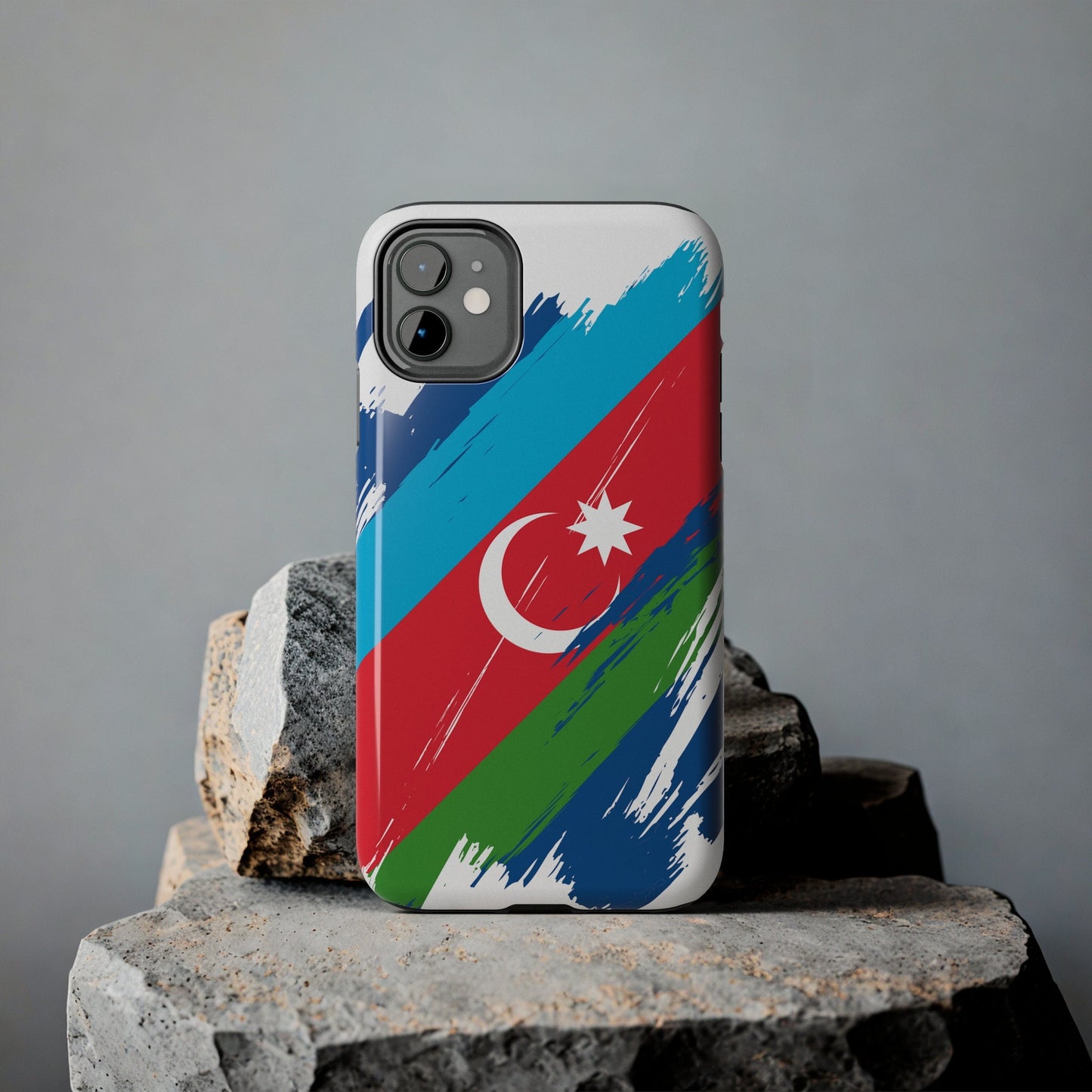 Azerbaijan Flag iPhone Case iPhone 15 14 13 12 Mini 11 XR Xs X 8 7 SE iPhone Pro Max , Iphone cover, Iphone Tough Case