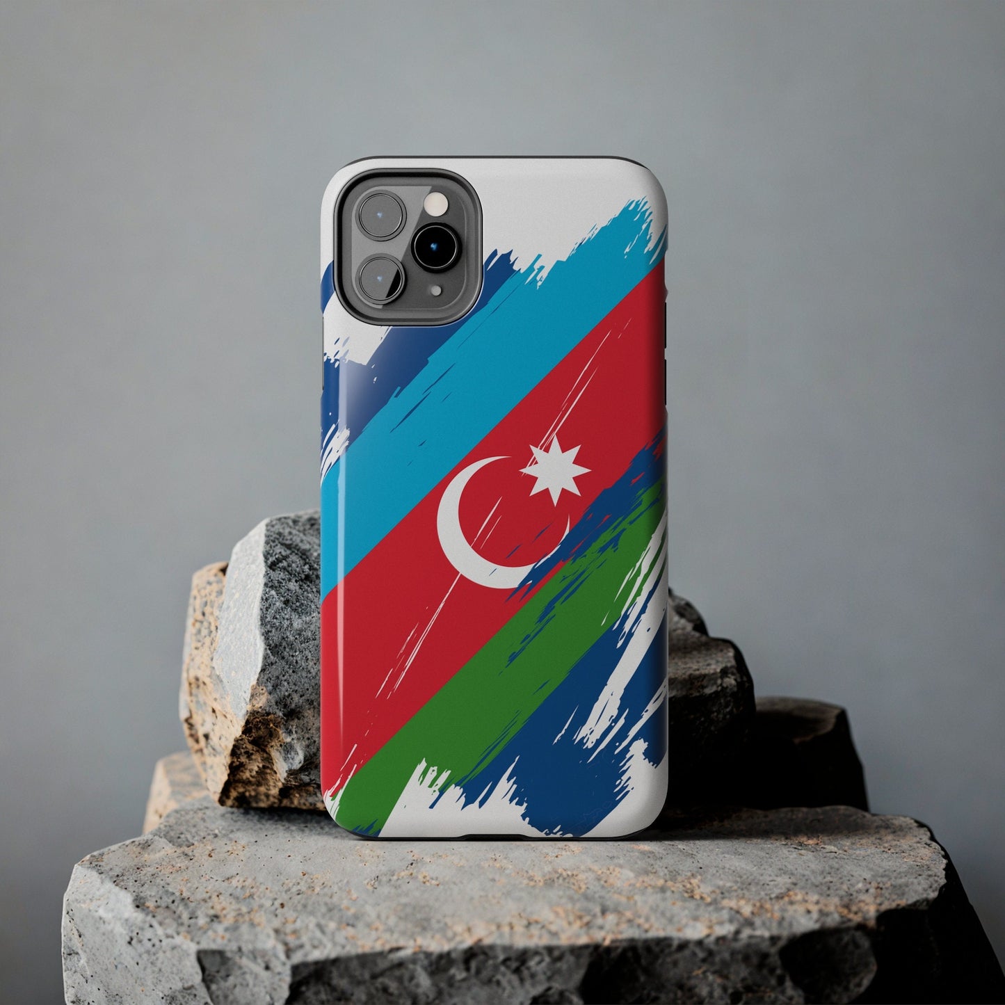 Azerbaijan Flag iPhone Case iPhone 15 14 13 12 Mini 11 XR Xs X 8 7 SE iPhone Pro Max , Iphone cover, Iphone Tough Case