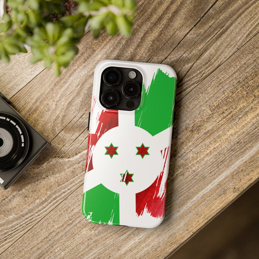 Burundi Flag iPhone Case iPhone 15 14 13 12 Mini 11 XR Xs X 8 7 SE iPhone Pro Max , Iphone cover, Iphone Tough Case