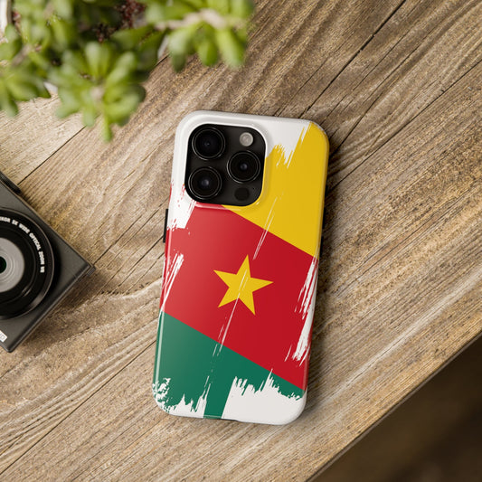 Cameroon Flag iPhone Case iPhone 15 14 13 12 Mini 11 XR Xs X 8 7 SE iPhone Pro Max , Iphone cover, Iphone Tough Case