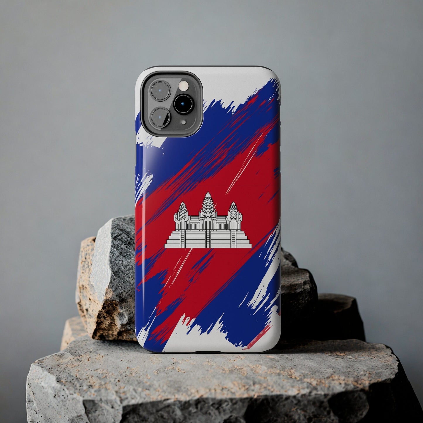 Cambodia Flag iPhone Case iPhone 15 14 13 12 Mini 11 XR Xs X 8 7 SE iPhone Pro Max , Iphone cover, Iphone Tough Case