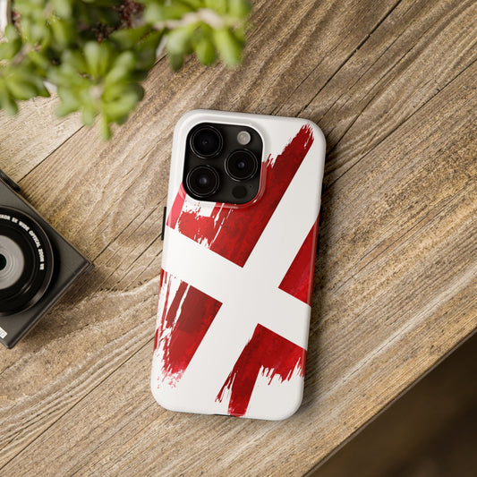 Denmark Flag iPhone Case iPhone 15 14 13 12 Mini 11 XR Xs X 8 7 SE iPhone Pro Max , Iphone cover, Iphone Tough Case