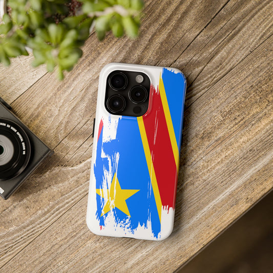 Congo-Brazzaville Flag iPhone Case iPhone 15 14 13 12 Mini 11 XR Xs X 8 7 SE iPhone Pro Max , Iphone cover, Iphone Tough Case