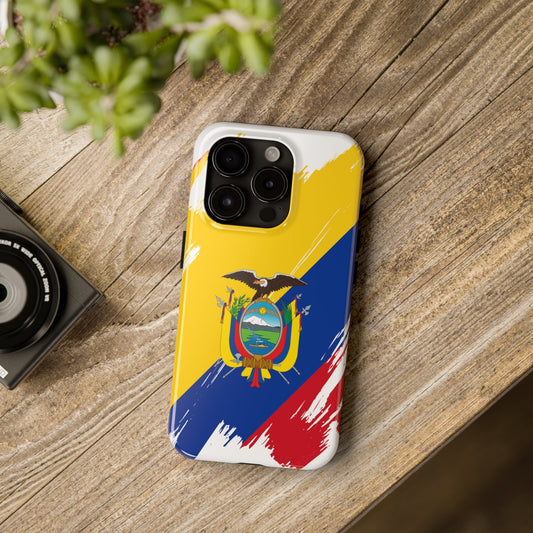 Ecuador Flag iPhone Case iPhone 15 14 13 12 Mini 11 XR Xs X 8 7 SE iPhone Pro Max , Iphone cover, Iphone Tough Case