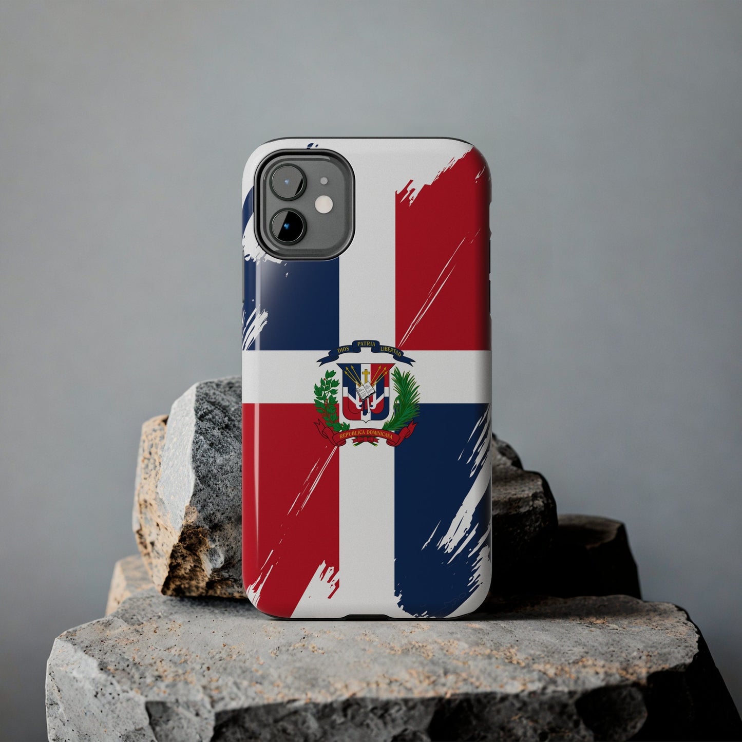 Dominican Republic Flag iPhone Case iPhone 15 14 13 12 Mini 11 XR Xs X 8 7 SE iPhone Pro Max , Iphone cover, Iphone Tough Case