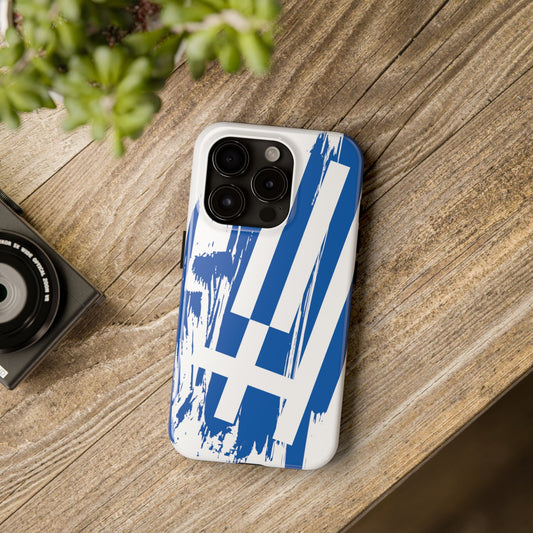 Greece Flag iPhone Case iPhone 15 14 13 12 Mini 11 XR Xs X 8 7 SE iPhone Pro Max , Iphone cover, Iphone Tough Case