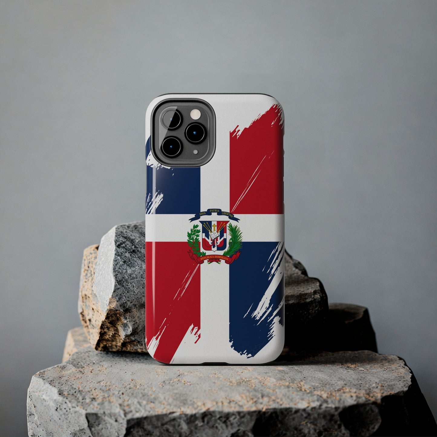 Dominican Republic Flag iPhone Case iPhone 15 14 13 12 Mini 11 XR Xs X 8 7 SE iPhone Pro Max , Iphone cover, Iphone Tough Case