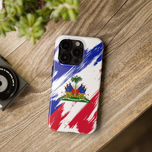 Haiti Flag iPhone Case iPhone 15 14 13 12 Mini 11 XR Xs X 8 7 SE iPhone Pro Max , Iphone cover, Iphone Tough Case