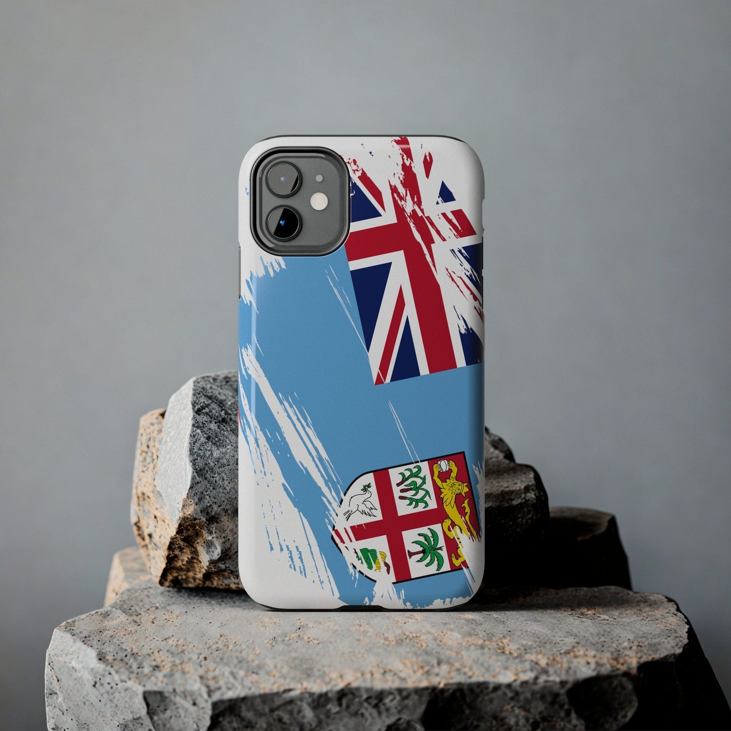 Fiji Flag iPhone Case iPhone 15 14 13 12 Mini 11 XR Xs X 8 7 SE iPhone Pro Max , Iphone cover, Iphone Tough Case