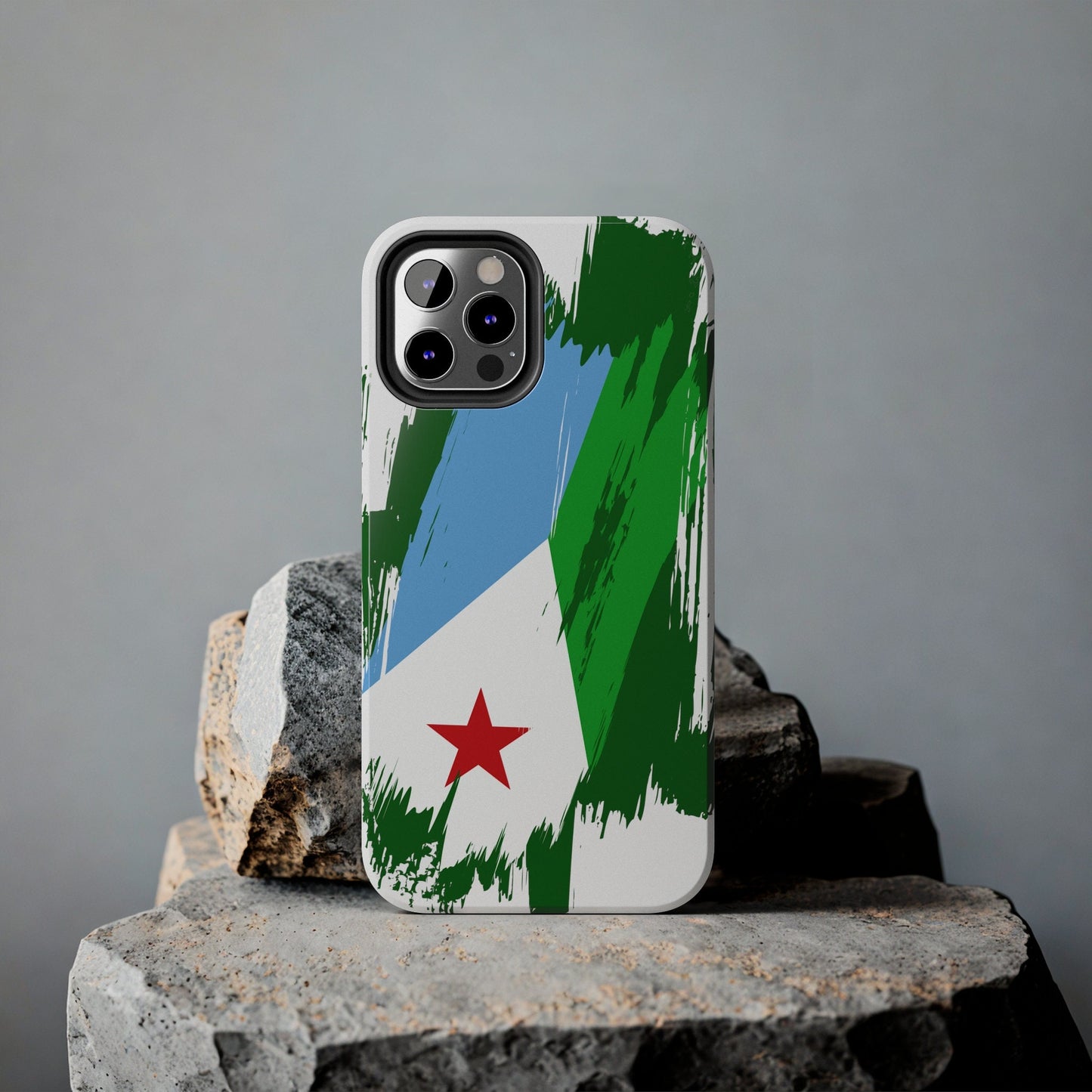 Djibouti Flag iPhone Case iPhone 15 14 13 12 Mini 11 XR Xs X 8 7 SE iPhone Pro Max , Iphone cover, Iphone Tough Case