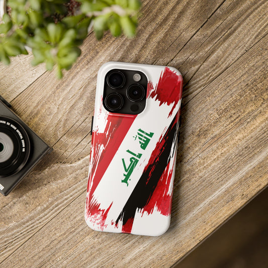 Iraq Flag iPhone Case iPhone 15 14 13 12 Mini 11 XR Xs X 8 7 SE iPhone Pro Max , Iphone cover, Iphone Tough Case