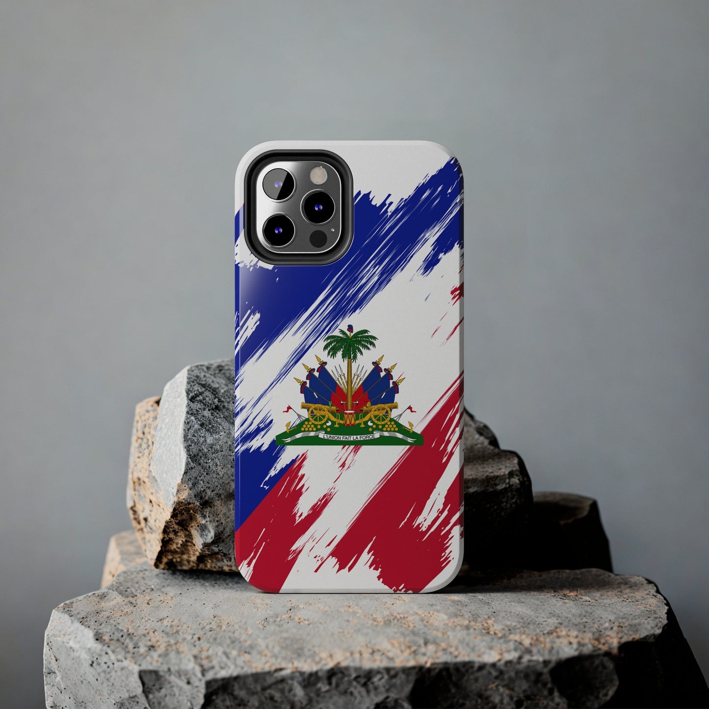 Haiti Flag iPhone Case iPhone 15 14 13 12 Mini 11 XR Xs X 8 7 SE iPhone Pro Max , Iphone cover, Iphone Tough Case