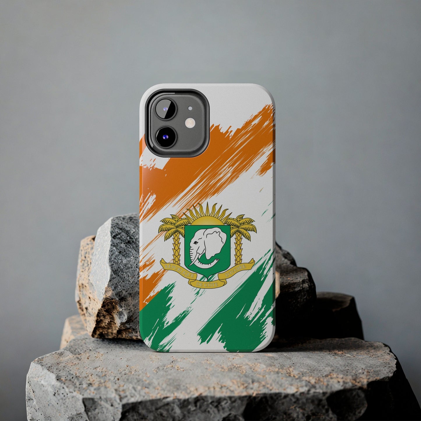 Ivory Coast Flag iPhone Case iPhone 15 14 13 12 Mini 11 XR Xs X 8 7 SE iPhone Pro Max , Iphone cover, Iphone Tough Case