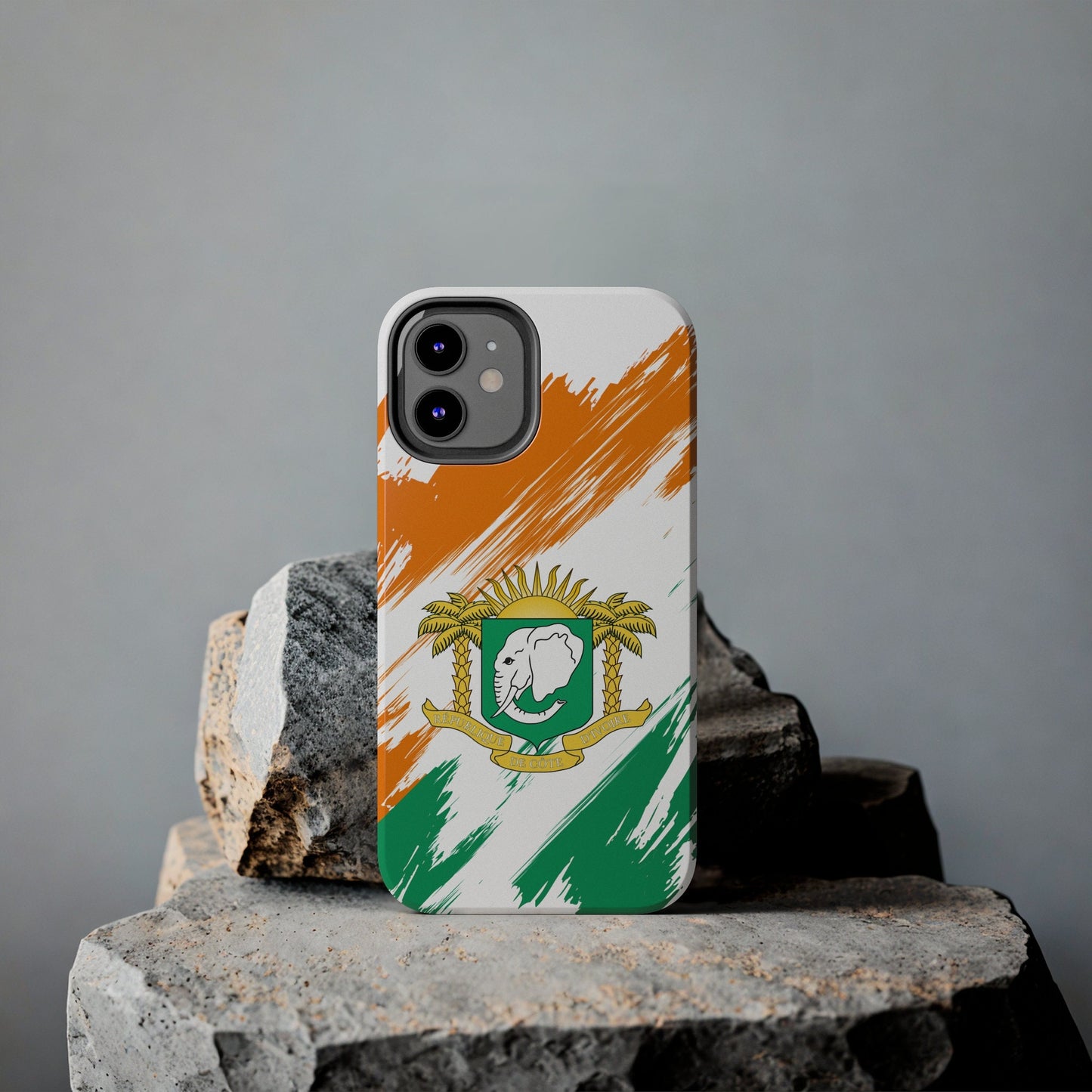 Ivory Coast Flag iPhone Case iPhone 15 14 13 12 Mini 11 XR Xs X 8 7 SE iPhone Pro Max , Iphone cover, Iphone Tough Case