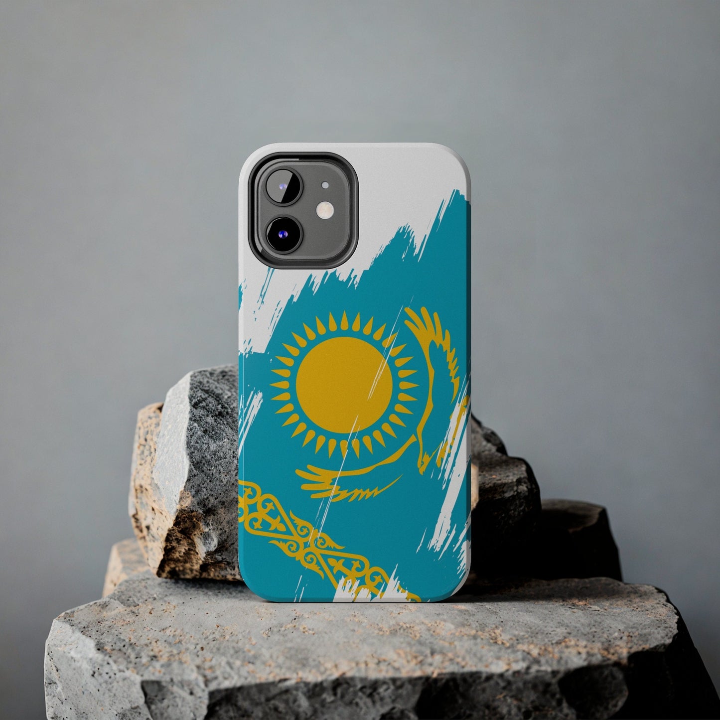 Kazakhstan Flag iPhone Case iPhone 15 14 13 12 Mini 11 XR Xs X 8 7 SE iPhone Pro Max , Iphone cover, Iphone Tough Case