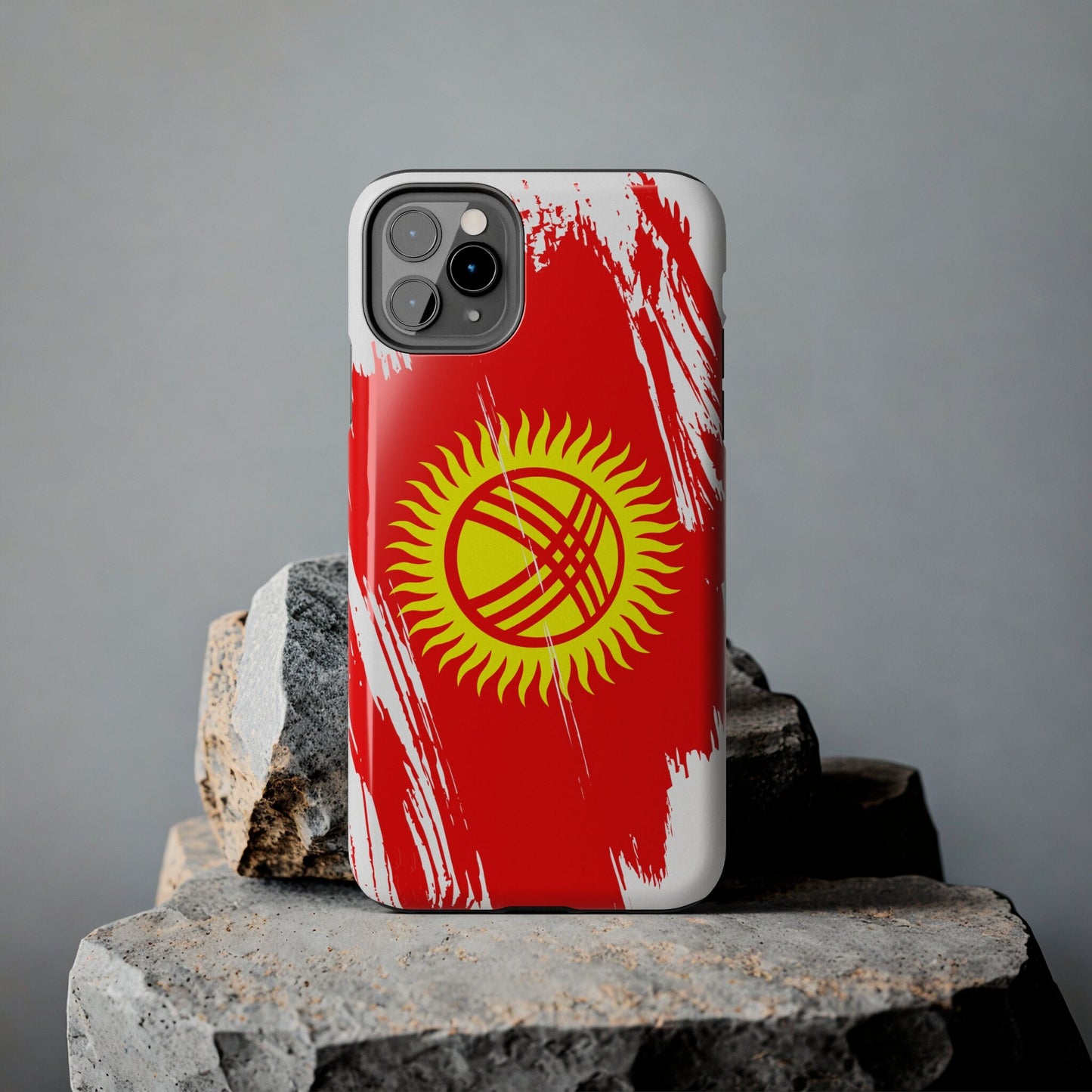 Kyrgyzstan Flag iPhone Case iPhone 15 14 13 12 Mini 11 XR Xs X 8 7 SE iPhone Pro Max , Iphone cover, Iphone Tough Case