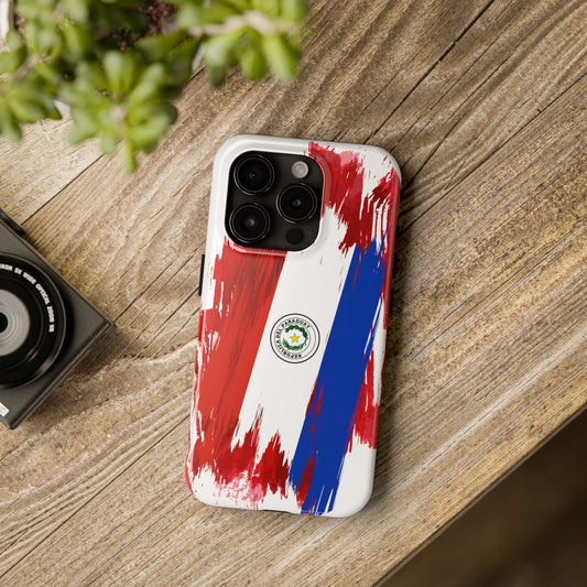 Paraguay Flag iPhone Case iPhone 15 14 13 12 Mini 11 XR Xs X 8 7 SE iPhone Pro Max , Iphone cover, Iphone Tough Case