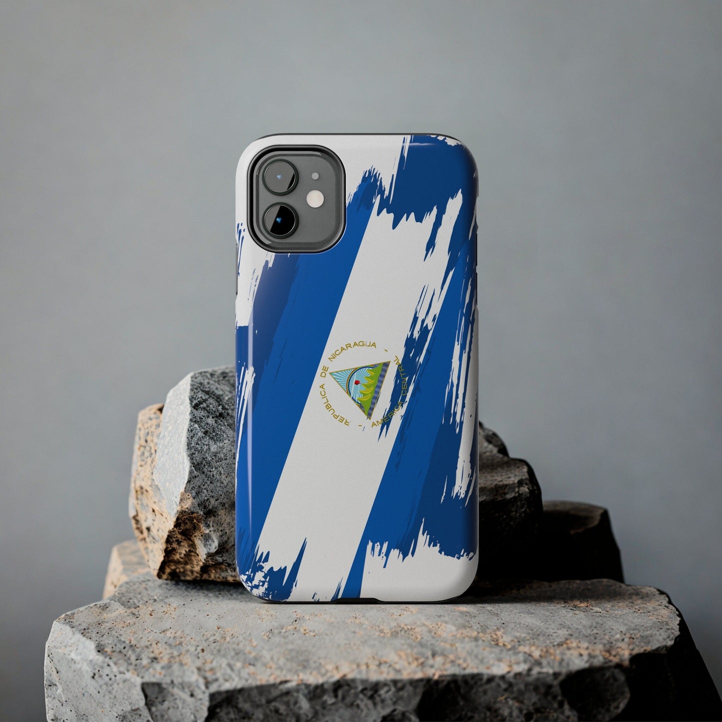 Nicaragua Flag iPhone Case iPhone 15 14 13 12 Mini 11 XR Xs X 8 7 SE iPhone Pro Max , Iphone cover, Iphone Tough Case