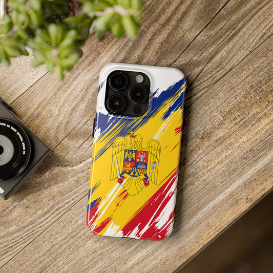 Romania Flag iPhone Case iPhone 15 14 13 12 Mini 11 XR Xs X 8 7 SE iPhone Pro Max , Iphone cover, Iphone Tough Case