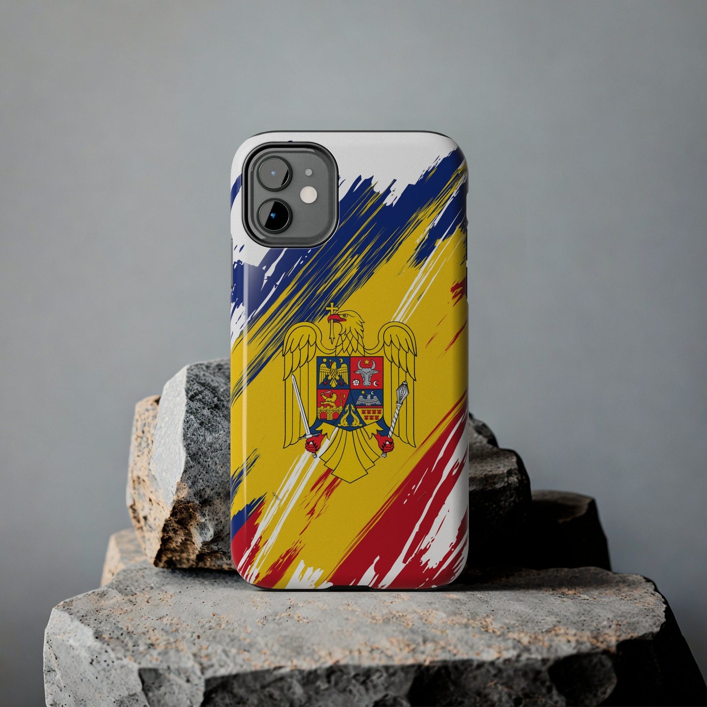 Romania Flag iPhone Case iPhone 15 14 13 12 Mini 11 XR Xs X 8 7 SE iPhone Pro Max , Iphone cover, Iphone Tough Case