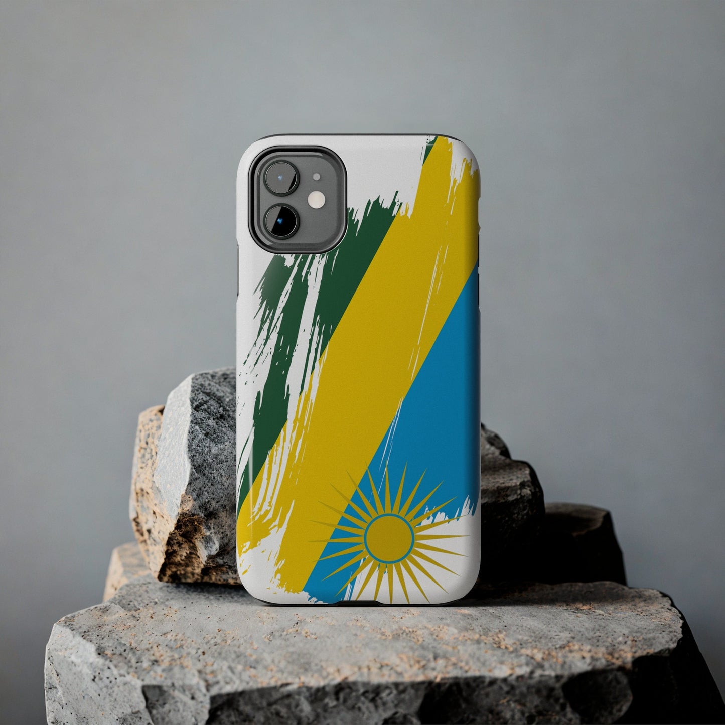 Rwanda Flag iPhone Case iPhone 15 14 13 12 Mini 11 XR Xs X 8 7 SE iPhone Pro Max , Iphone cover, Iphone Tough Case