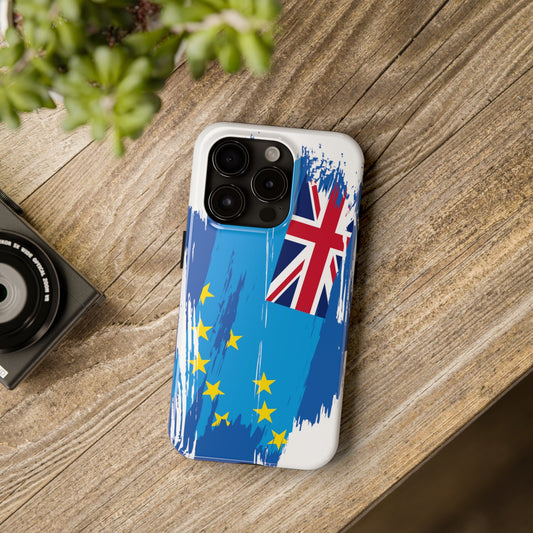 Tuvalu Flag iPhone Case iPhone 15 14 13 12 Mini 11 XR Xs X 8 7 SE iPhone Pro Max , Iphone cover, Iphone Tough Case