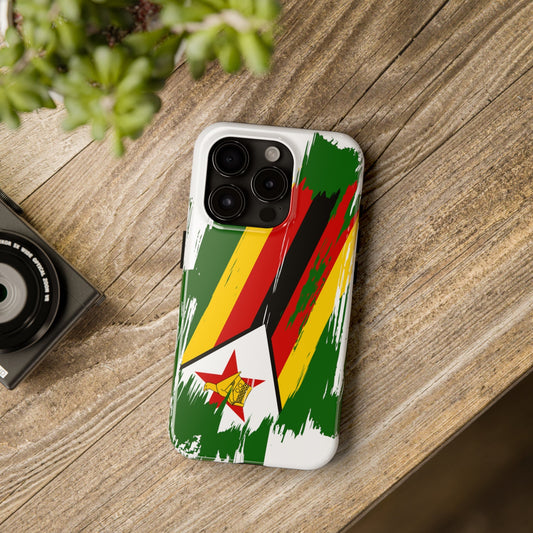 Zimbabwe Flag iPhone Case iPhone 15 14 13 12 Mini 11 XR Xs X 8 7 SE iPhone Pro Max , Iphone cover, Iphone Tough Case