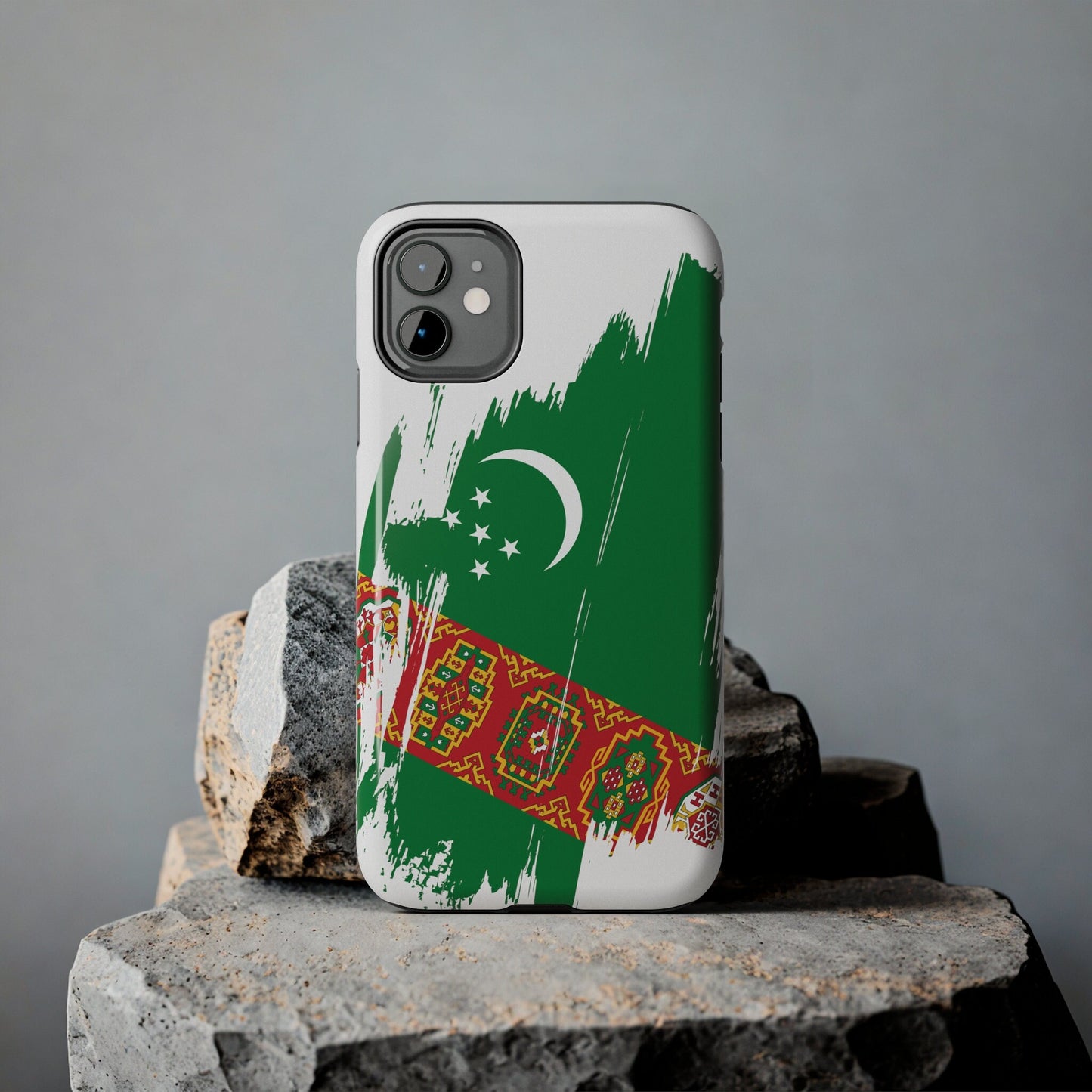 Turkmenistan Flag iPhone Case iPhone 15 14 13 12 Mini 11 XR Xs X 8 7 SE iPhone Pro Max , Iphone cover, Iphone Tough Case