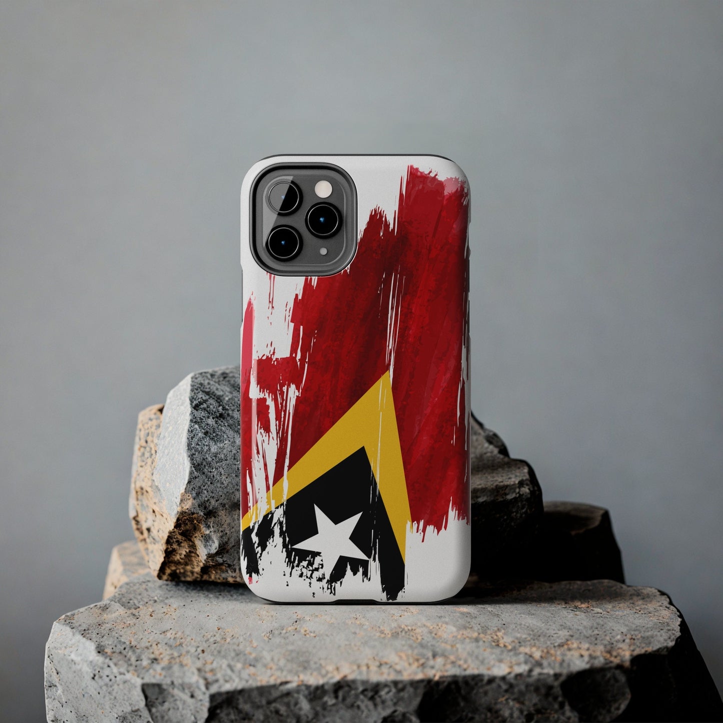 Timor-Leste Flag iPhone Case iPhone 15 14 13 12 Mini 11 XR Xs X 8 7 SE iPhone Pro Max , Iphone cover, Iphone Tough Case