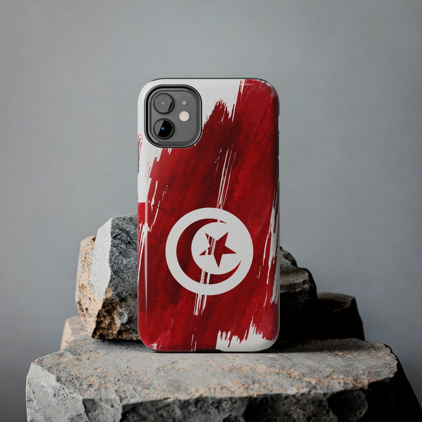 Tunisia Flag iPhone Case iPhone 15 14 13 12 Mini 11 XR Xs X 8 7 SE iPhone Pro Max , Iphone cover, Iphone Tough Case